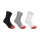 Wilson Tennissocken Crew schwarz/weiss/grau Kinder - 3 Paar